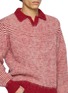  - J∞QUALITY  - Skipper Striped Wool Knit Polo Sweater