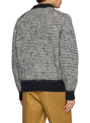 背面 - 点击放大 - J∞QUALITY  - Skipper Striped Wool Knit Polo Sweater