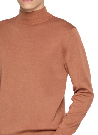  - J∞QUALITY  - Mock Neck Cashmere Silk Knit Sweater