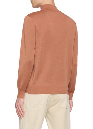 背面 - 点击放大 - J∞QUALITY  - Mock Neck Cashmere Silk Knit Sweater