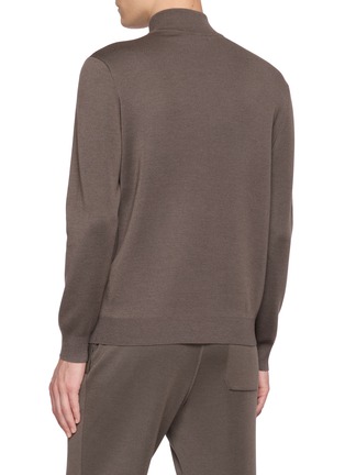 背面 - 点击放大 - J∞QUALITY  - Mock Neck Cashmere Silk Knit Sweater