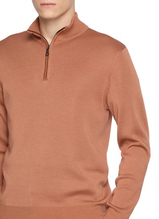  - J∞QUALITY  - Half-Zip Cashmere Silk Knit Sweater