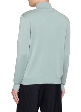 背面 - 点击放大 - J∞QUALITY  - Half-Zip Cashmere Silk Knit Sweater