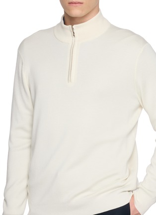  - J∞QUALITY  - Half-Zip Cashmere Silk Knit Sweater