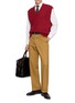 模特儿示范图 - 点击放大 - J∞QUALITY  - V-Neck Wool Knit Vest
