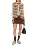 模特儿示范图 - 点击放大 - COLDBREAKER - Pepitco Ultralight Houndstooth Fleece Gilet 