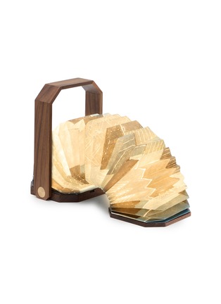 细节 –点击放大 - GINGKO DESIGN - Customized Walnut Wood Smart Origami Lamp
