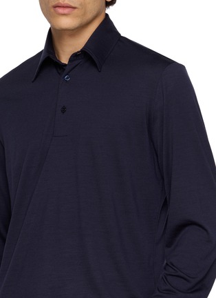  - HERNO - 翻领长袖 Polo 衫