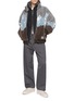 模特儿示范图 - 点击放大 - HERNO - Mountain Print Teddy Fleece Zip Up Jacket