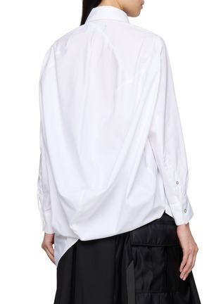 背面 - 点击放大 - ANREALAGE - Striped Asymmetrical Curved Hem Shirt