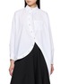 首图 - 点击放大 - ANREALAGE - Striped Asymmetrical Curved Hem Shirt