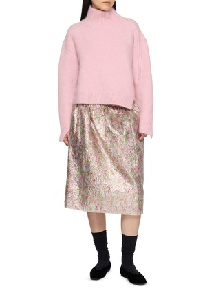 模特儿示范图 - 点击放大 - MS MIN - Layered Elasticated Waist Midi Skirt