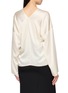 背面 - 点击放大 - MS MIN - V-Neck Fluid Long Sleeve Top
