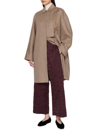 模特儿示范图 - 点击放大 - MS MIN - Tie Front Cashmere Coat
