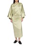 首图 - 点击放大 - MS MIN - Pleated Wide Sleeve Side Tie Maxi Dress