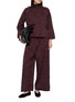 模特儿示范图 - 点击放大 - MS MIN - Elasticated Waist Pleated Wide Leg Pants