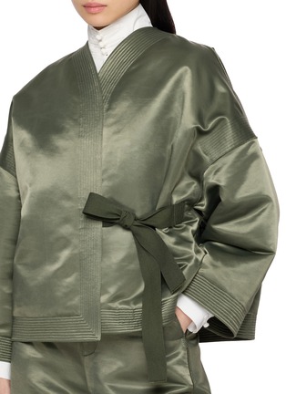  - MS MIN - Tie Closure Quilted Cocoon Jacket