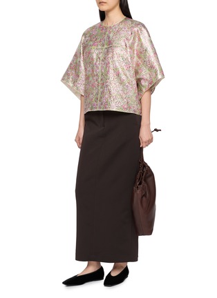 模特儿示范图 - 点击放大 - MS MIN - Butterfly Sleeve Oversized Top