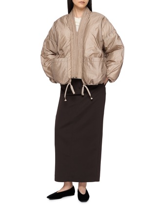 模特儿示范图 - 点击放大 - MS MIN - Open Front Down Jacket
