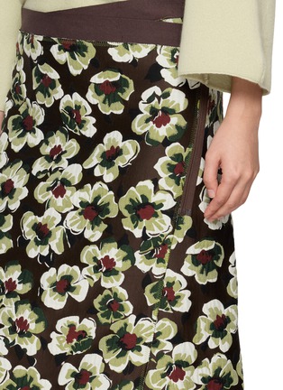  - MS MIN - Floral Print Wrap Midi Skirt