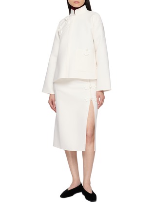 模特儿示范图 - 点击放大 - MS MIN - Zip Up Frog Closure Skirt