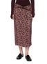 首图 - 点击放大 - MS MIN - Fluid Waist Cross Stich Jacquard Knit Midi Skirt 