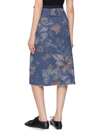 背面 - 点击放大 - MS MIN - Floral Print Wrap Skirt