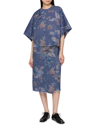 模特儿示范图 - 点击放大 - MS MIN - Floral Print Wrap Skirt