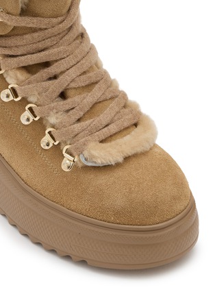 细节 - 点击放大 - BOGNER SHOES - STOCKHOLM 2 B 绒面皮厚底登山靴