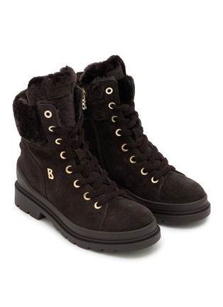 细节 - 点击放大 - BOGNER SHOES - ST. MORITZ 系带毛绒厚底靴