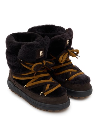 细节 - 点击放大 - BOGNER SHOES - CHAMONIX S 10 E 绒面皮拼接雪山靴