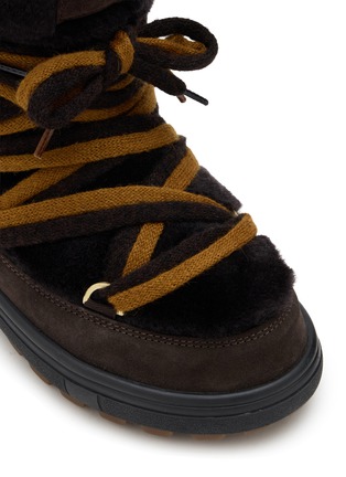 细节 - 点击放大 - BOGNER SHOES - CHAMONIX S 10 E 绒面皮拼接雪山靴