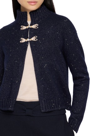  - JOVENS - Ribbed Mock Neck Pankou Knit Cardigan