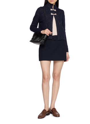 模特儿示范图 - 点击放大 - JOVENS - Ribbed Long Sleeve Knit Top