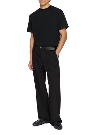 模特儿示范图 - 点击放大 - THE ROW - Madoc Ribbed Crewneck Cotton Jersey T-Shirt