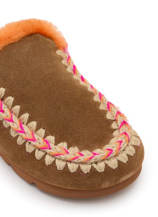 细节 - 点击放大 - MOU - Winter Bio Overstitch Suede Mules