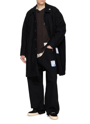模特儿示范图 - 点击放大 - MIHARA YASUHIRO - Triple Layered Collared Sweater