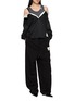 模特儿示范图 - 点击放大 - MIHARA YASUHIRO - Combined Denim Sweatpants