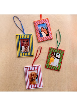 细节 –点击放大 - STUDIO THIE - Check Photo Frame Embroidered Ornament