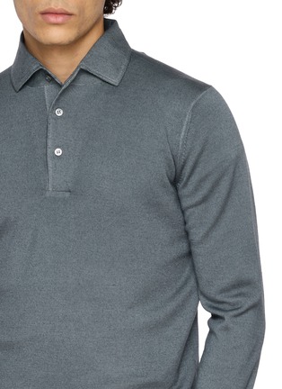  - EQUIL - Washed Long-Sleeve Polo Sweater