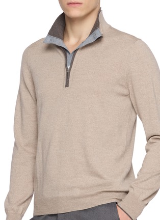  - EQUIL - Layered Quarter Zip Collar Sweater