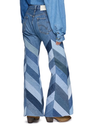 背面 - 点击放大 - E.L.V. DENIM - Farrah Chevron Patchwork Flared Jeans