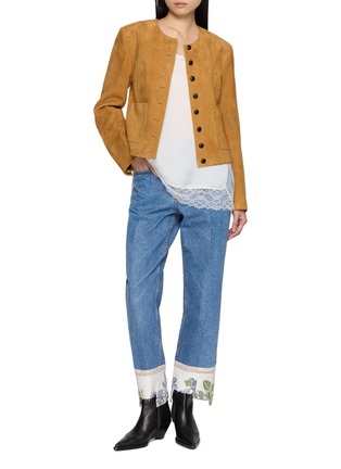 模特儿示范图 - 点击放大 - E.L.V. DENIM - Audrey Printed Cuffs Denim Jeans