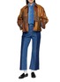 模特儿示范图 - 点击放大 - E.L.V. DENIM - Bailey Patchwork Bomber Jacket