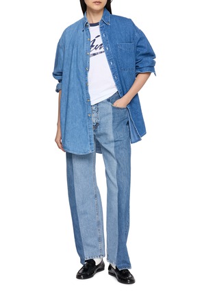 模特儿示范图 - 点击放大 - E.L.V. DENIM - Two Tone Boyfriend Jeans