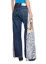背面 - 点击放大 - E.L.V. DENIM - Freya Contrast Panel Wide Leg Jeans
