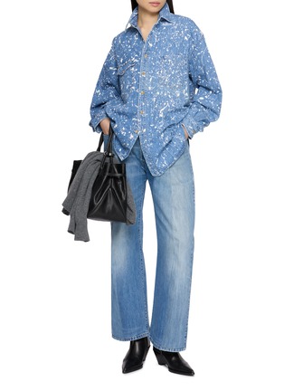 模特儿示范图 - 点击放大 - E.L.V. DENIM - Paint Splatter Denim Shirt