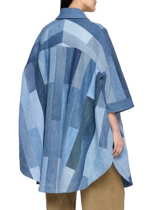 背面 - 点击放大 - E.L.V. DENIM - Celeste Belted Patchwork Denim Coat