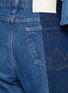  - E.L.V. DENIM - Two Tone Raw Hem Flared Jeans