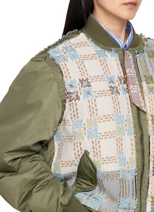  - E.L.V. DENIM - Rio Patterned Panel Bomber Jacket